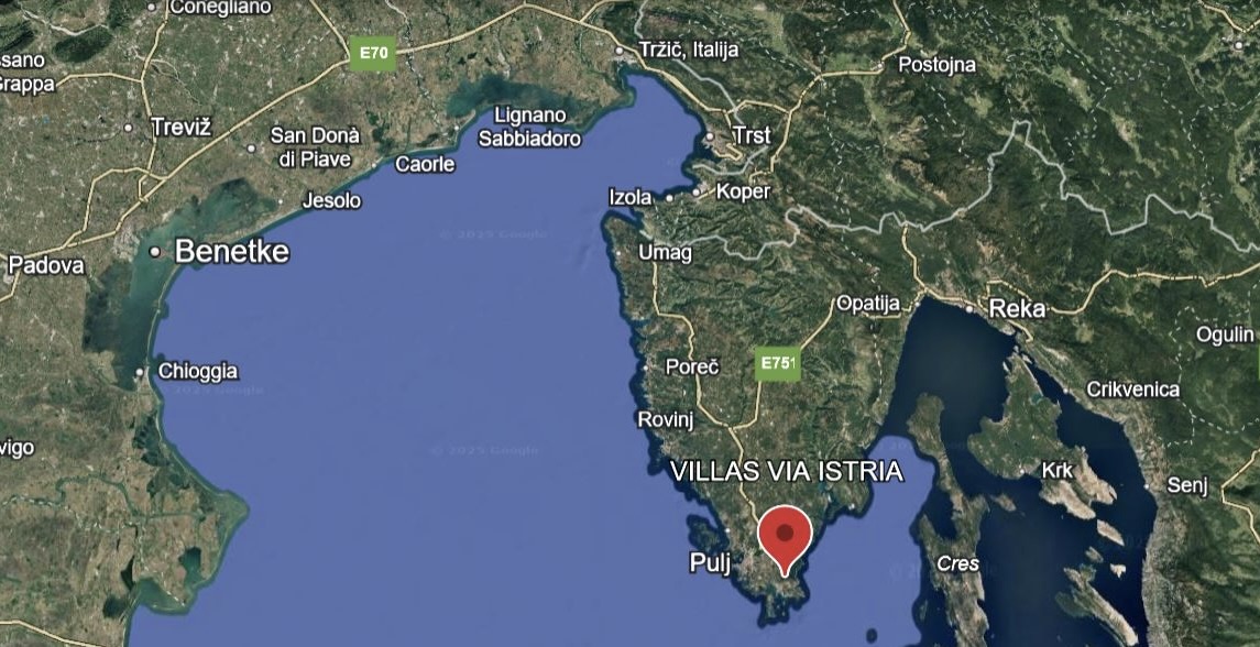 Location in Istria wide